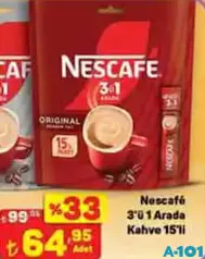 NESCAFE 3'Ü 1 ARADA KAHVE 15'Lİ NESCAFE 3'Ü 1 ARADA KAHVE 15'Lİ